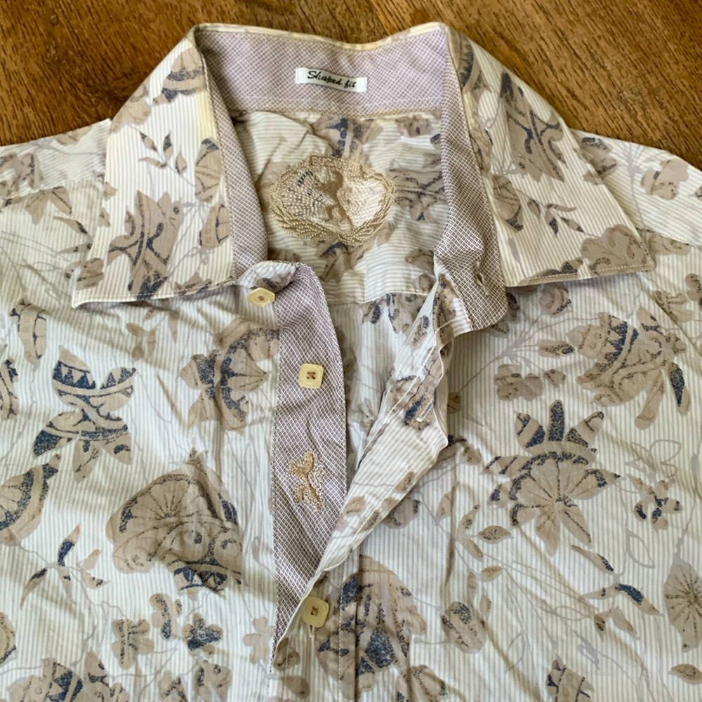 Bugatchi Uomo Shaped Fit Shirt Sz M